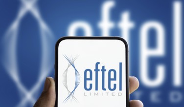 eftel limited logo is displayed on smartphone. Eftel Limited was an internet service provider and
