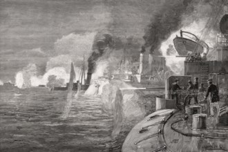 The Battle of Taku or Dagu Forts, China, Boxer Rebellion, June 1900