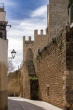 Medieval Walls, the city wall of Alcudia, Majorca, Spain