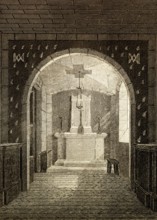 The Chapelle expiatoire, Paris, antique steel engraved print, 1831