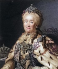 Catherine II, the Great (1729-1796), Empress of Russia. From The Gallery of Portraits, Volume VII,