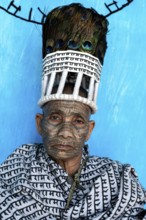 Portrait of a woman from the Ramnami caste (Chhattisgarh, India), As a sign of devotion, Ramnami