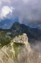 View from the Gamsfeld into the Osterhorn group, Russbach, Salzkammergut, Salzburg province,