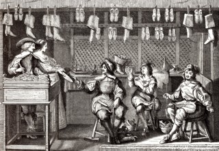 Schuhladen, 17. Jahrhundert