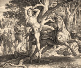 Death of Absalom, Battle of Ephraim's Wood, Old Testament, by Julius Schnorr von Carolsfeld