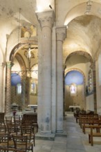 Biozat painted church. Chuch Saint Symphorien. Allier department, Auvergne Rhone Alpes, France