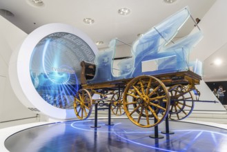 Porsche Museum Stuttgart-Zuffenhausen. Egger-Lohner C2 Phaeton electric car. model The automotive