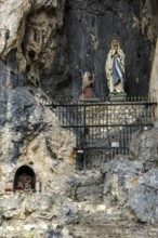 Mariengrotte devotional site, near the Falkenstein castle ruins, near Pfronten, Ostallgäu, Allgäu,
