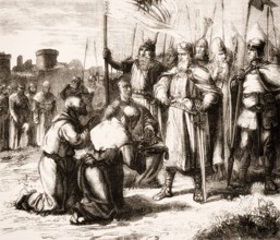 Charlemagne 747-814, King of the Franks, after the Siege or Battle of Pavia in 774