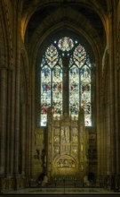 East window and altar, interior of Anglican Cathedral Church of Christ in Liverpool, Liverpool
