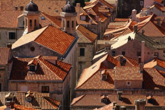 Europe, Croatia, View over the rooftops of Dubrovnik, Dubrovnik, Croatia