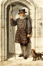 A Yeoman Warder of Her Majesty's Royal Palace and Fortress the Tower of London, or Beefeater,