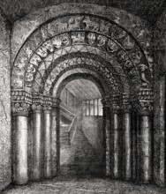 The Norman Doorway of St Giles' Cathedral removed in the 18th century, Edinburgh, Scotland, United