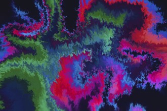 This image showcases a vivid abstract design featuring electric wave patterns in a dynamic array of