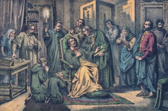 The death of Martin Luther, 1546, Eisleben, Germany