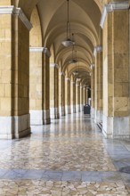Arched arcades in the historic centre of Pisa, Pisa, Tuscany, Italy