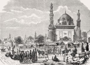 The Mosque-Madrassa of Sultan Hassan, historic district of Cairo, Egypt, 1857