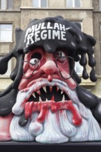 Mullah regime in Iran, theme car by Jacques Tilly, Düsseldorfer Rosenmontagszug, Düsseldorf, North