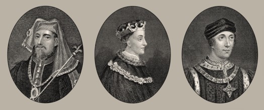 Könige von England, Heinrich IV, Heinrich V, Heinrich VI, 14. und 15. Jahrhundert, Haus Lancaster