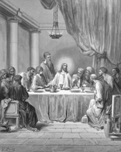 The Last Supper, Jesus celebrating the Farewell Supper with the Twelve, Matthew chapter 26, verse