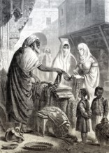 Market stand, medina quarter, Essaouira, Morocco, 19th century