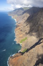 Aerial view Napali Coast, Kauai, Hawaii, USA, North America