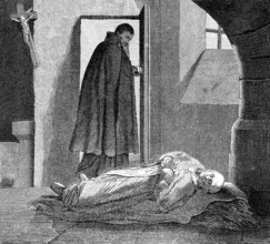 Pope Leo V, imprisoned an murdered by Christopher, the Cardinal-priest of San Lorenzo in Damaso