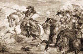 Dutch Prince William of Orange at the Battle of the Boyne, 1690, From British Battles on Land and