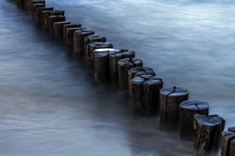 Grooves in the sea, long exposure, Zingst, Fischland-Darß-Zingst, Western Pomerania Lagoon Area