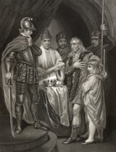John Balliol, 1250-1314, König der Schotten, Kapitulation vor Edward I. von England, 1296