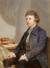 Portrait of Edmund Burke, 1729 - 1797, a British writer, political philosopher and politician