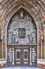 Richly decorated west portal of the Nikolaikirche Hanseatic City of Stralsund, Mecklenburg-Western