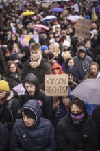 150, 000 people gather around the Bundestag in Berlin to build a human wall against the shift to