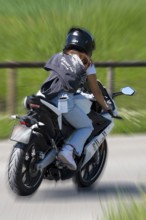 Wiping picture motorbike rider Malaguti RST 125 ccm