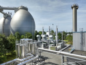 Dinslaken, North Rhine-Westphalia, Germany - Combined heat and power plants (CHP) generate