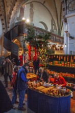 Crafts in the Heiligen Geist Hospital at the Christmas market in Lübeck, Schleswig-Holstein,