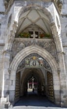 Entrance to the New Town Hall, Munich, Bavaria, Germany