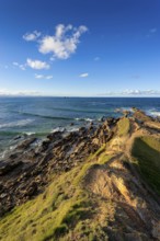 Rocky coast on the Pacific, ocean, sea, nature, landscape, blue sky, Byron bay, Queensland,