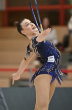 Darja Varfolomeev GER with handheld tire action rhythmic gymnastics RSG gymnastics Schmiden