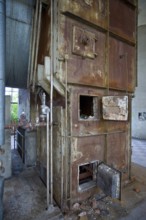 Industrial ruin, economic crisis theme