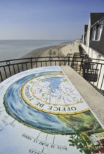 Orientation table at Le Crotoy, Bay of the Somme, Picardy, France