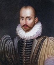 Michel Eyquem de Montaigne 1533-1592, French writer. From the book Gallery of Portraits, published