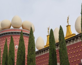View of the Teatre-Museu Dalí in Figueras, Spain