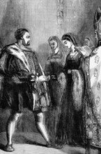 The marriage of Henry VIII to Catherine Parr on 12 July 1543, the last of his six wives. She was