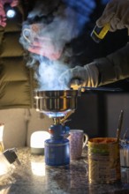 Symbolic picture blackout, extensive, prolonged power failure, in private surroundings, without