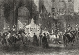 Der erste Besuch von Königin Victoria in der Londoner City als Königin, Temple Bar Zeremonie, 1837