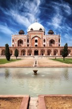 Famous indian landmark and tourist attraction, Humayun's Tomb complex Delhi, India