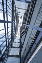 High staircase with glass and steel elements, Böblingen, Germany