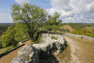 Castle ruins of Hohengundelfingen, ruins of a medieval hilltop castle, former headquarters of the