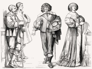 Französische Kostüme, 17. Jahrhundert